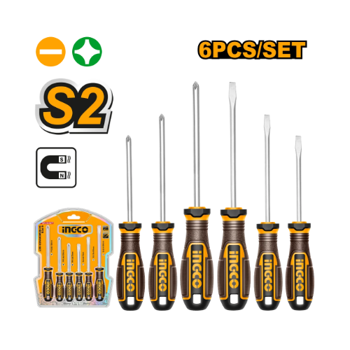 Ingco 6 Pcs screwdriver set  HKSDS0628