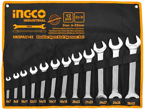 Ingco 12Pcs Double open end spanner set  HKSPA2142