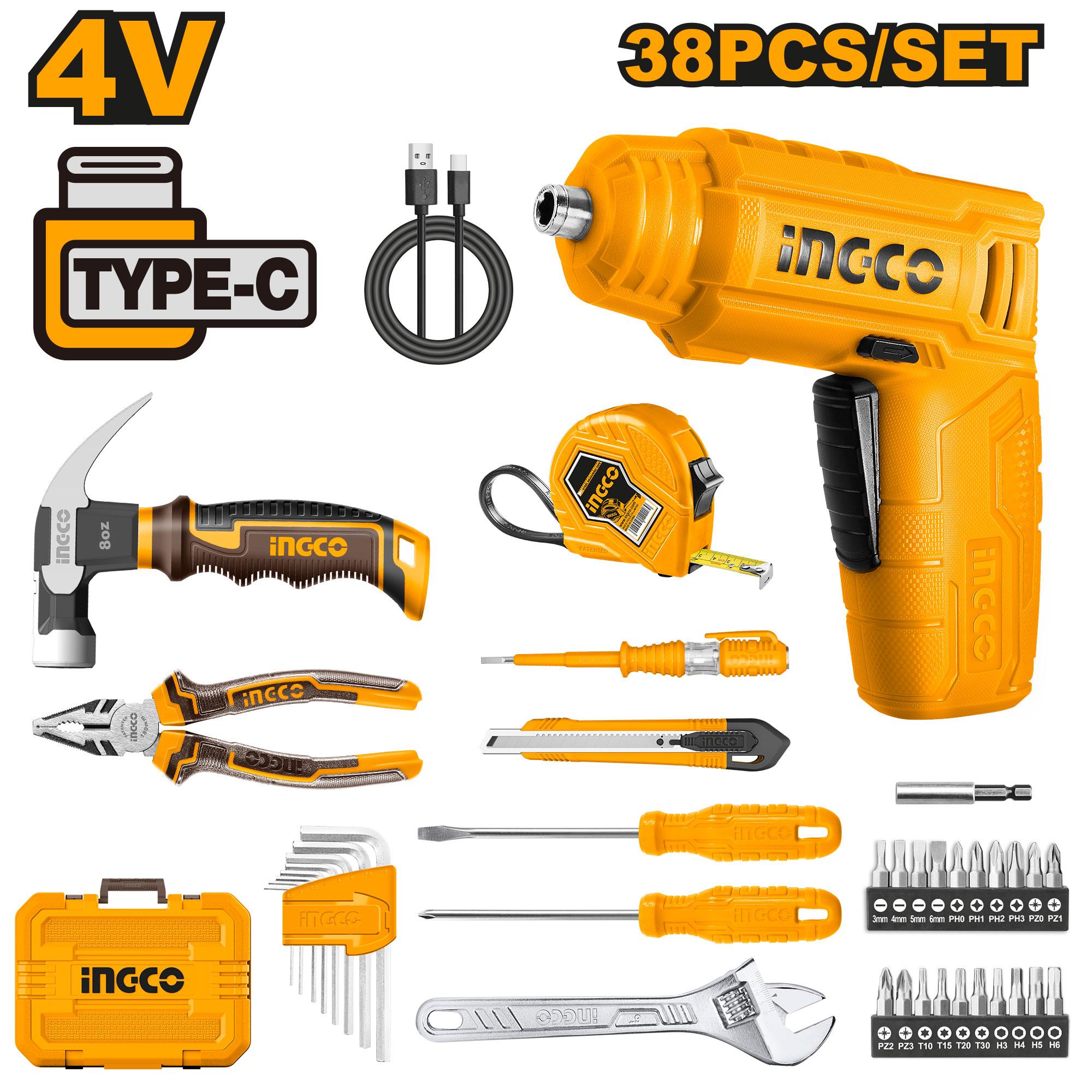 Ingco 38 Pcs tools set  HKTHP10381