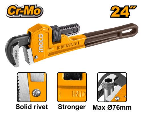 Ingco Pipe wrench 76mm HPW0824