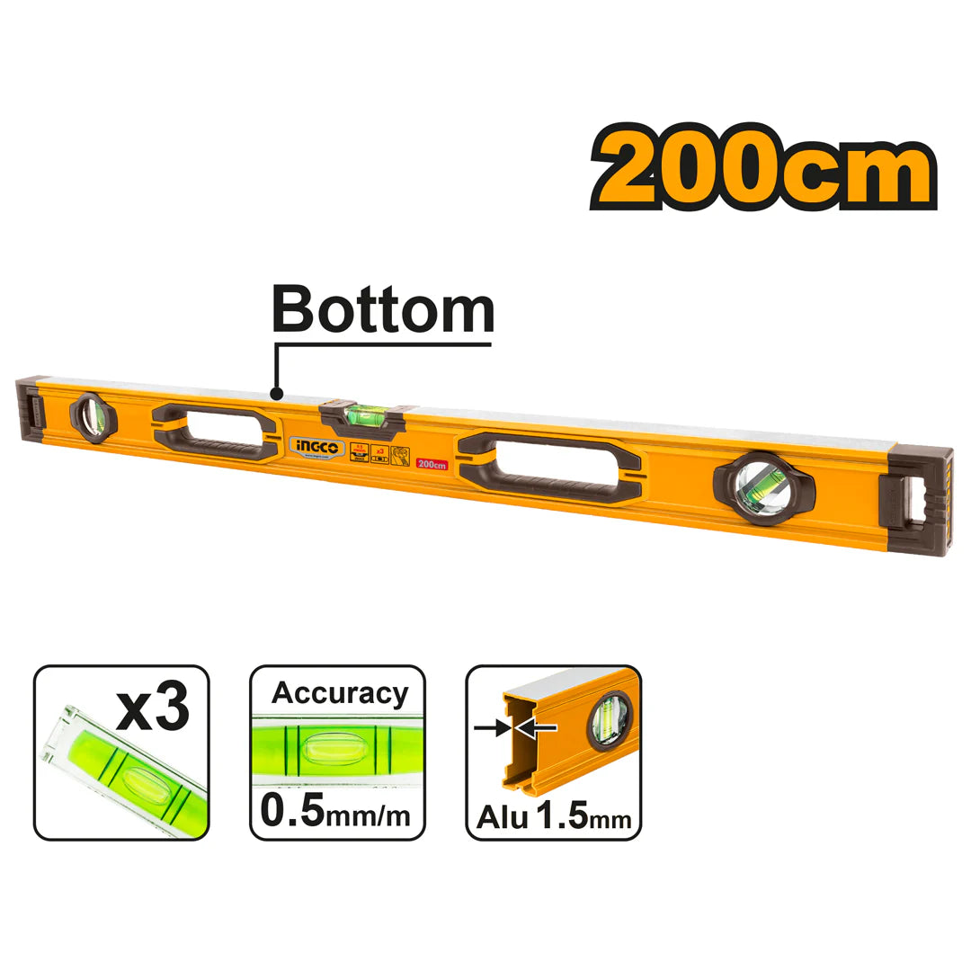 Ingco Spirit level 200cm HSL08200