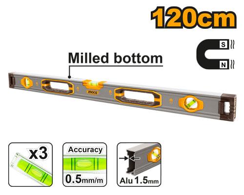 Ingco Spirit level with powerful magnets 120cm HSL38120M