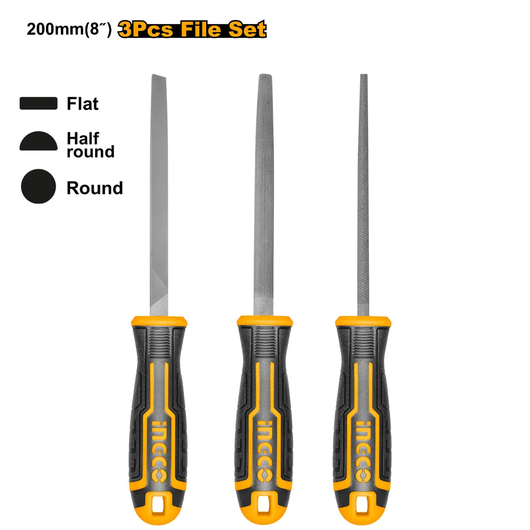 Ingco 3 Pcs steel file set  HKTFS1308