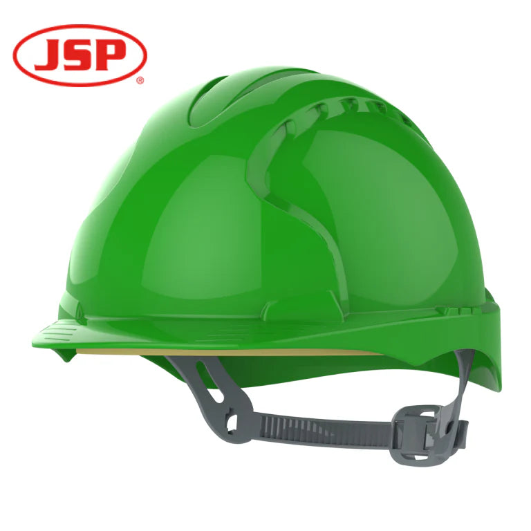 JSP EVO®2 Safety Helmet – Slip Ratchet – Non-Ventilated GREEN