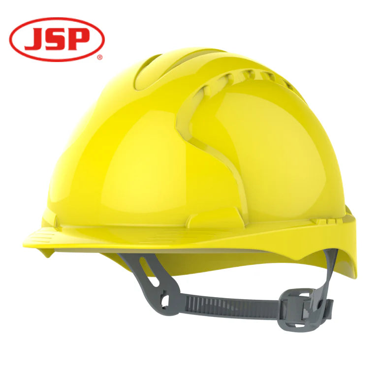 JSP EVO®2 Safety Helmet – Slip Ratchet – Non-Ventilated YELLOW