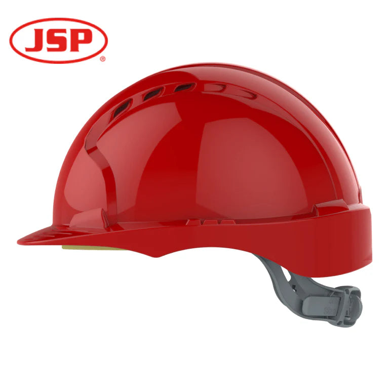 JSP EVO®2 Safety Helmet – Slip Ratchet – Ventilated RED