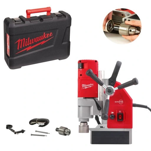 Milwaukee Magnetic Drill 41mm 1200w 13mm 2Speed 19mm Weldon Reception MDE41