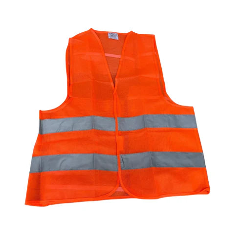 Safety Hi-Vis Vest with Reflector - 60 GSM High Visibility Safety Vest - Orange