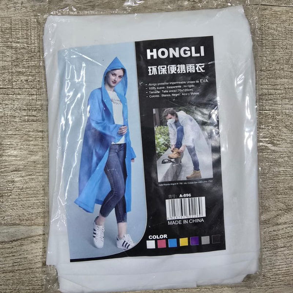 High Quality 100% Waterproof Adults Raincoat Outdoor Worker Safety Hooded Rain Coat - White