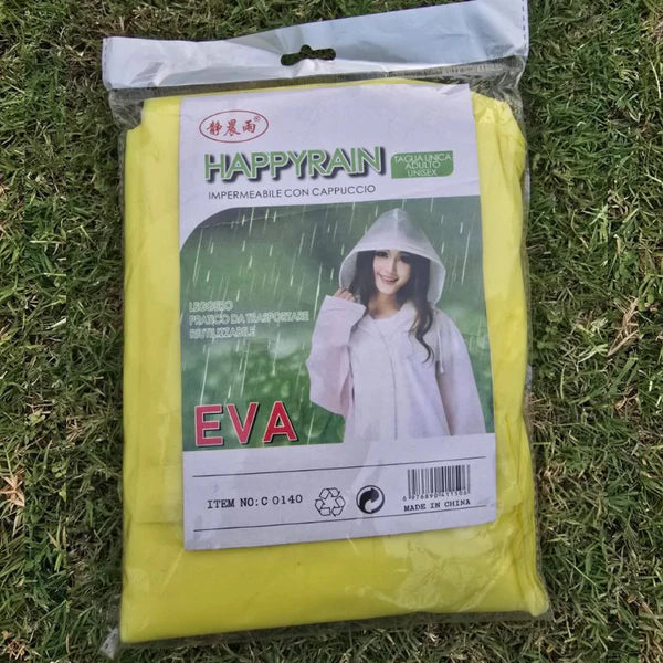 High Quality 100% Waterproof Adults Raincoat Outdoor Worker Safety Hooded Rain Coat - Yellow