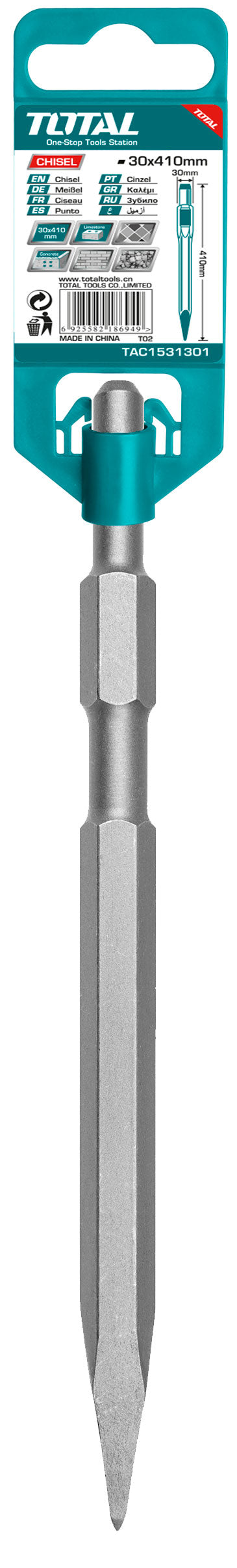 Total Hex chisel 17X280mm pointed TAC153171