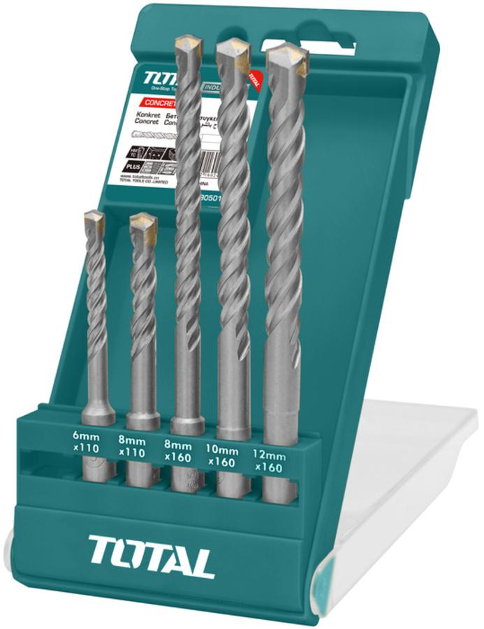 Total 5pcs SDS Plus Hammer drill bits set TAC190501