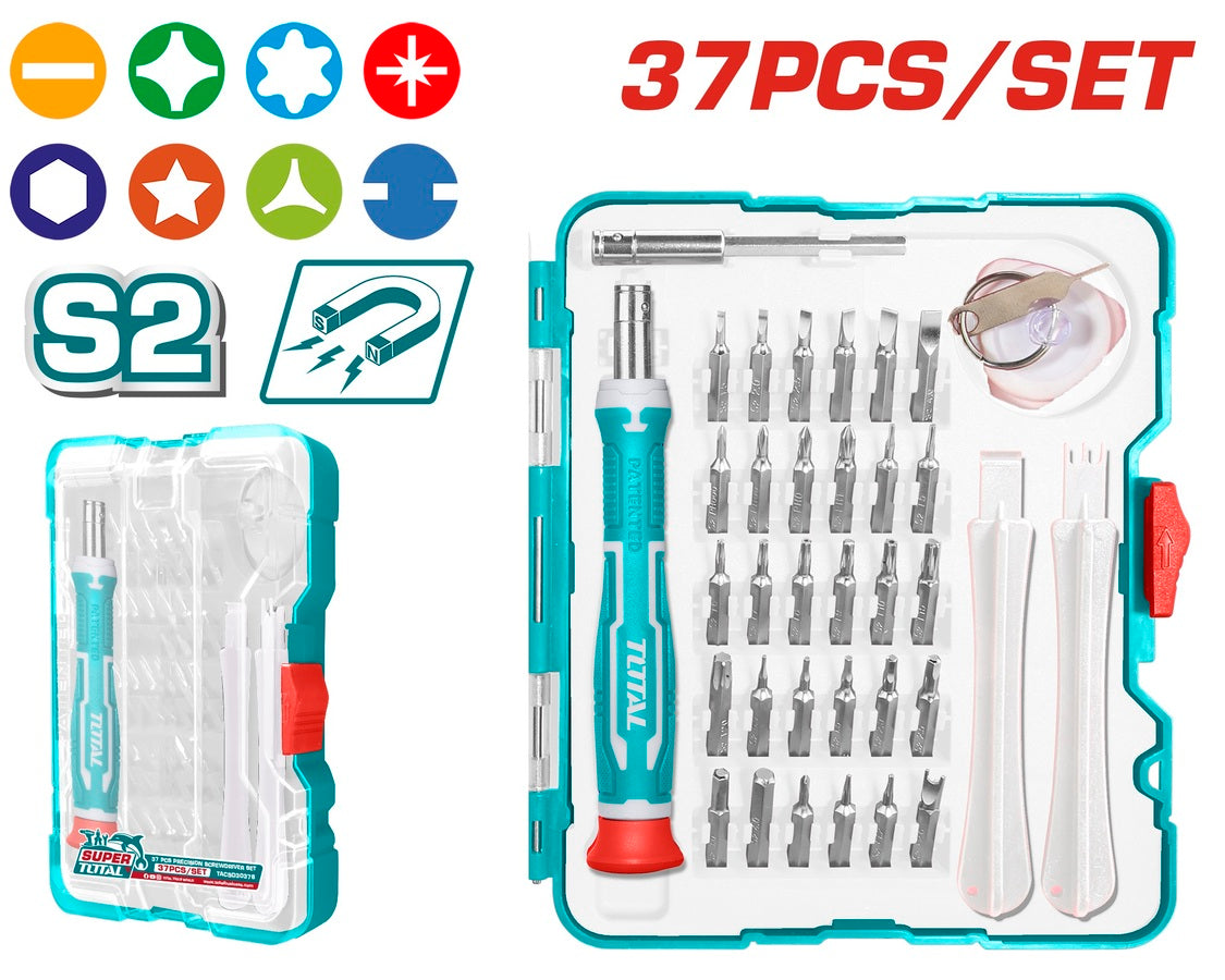 Total 37 Pcs precision screwdriver set TACSD30376