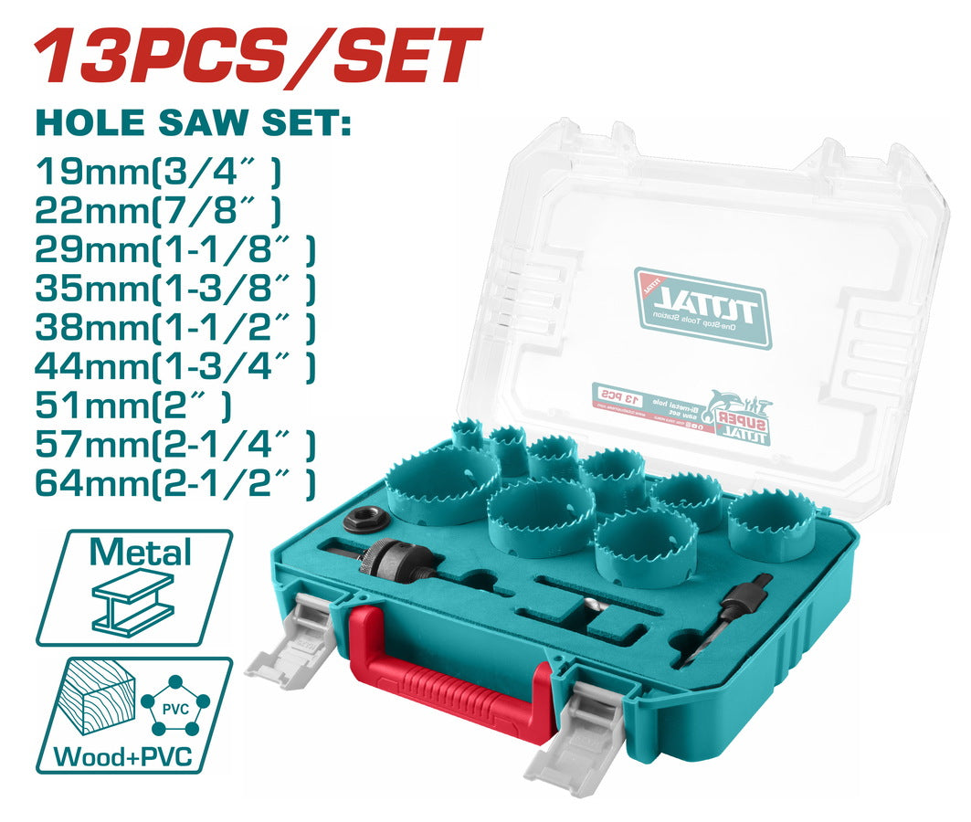 Total Bi-metal hole saw set TACSH0132
