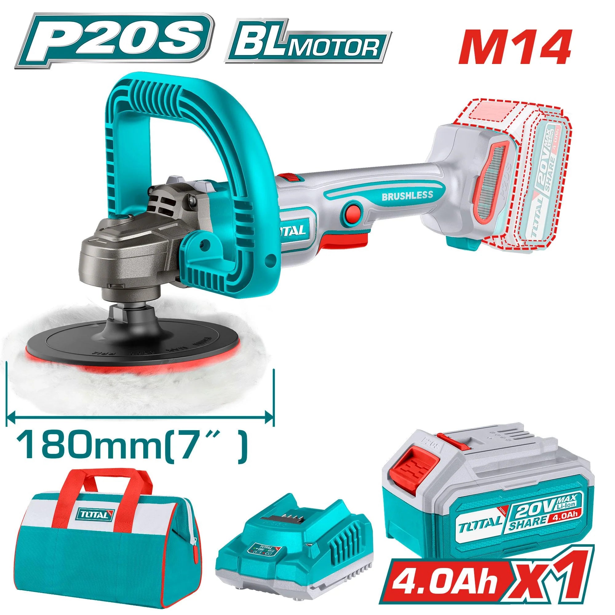 Total Cordless polisher TAPLI20181