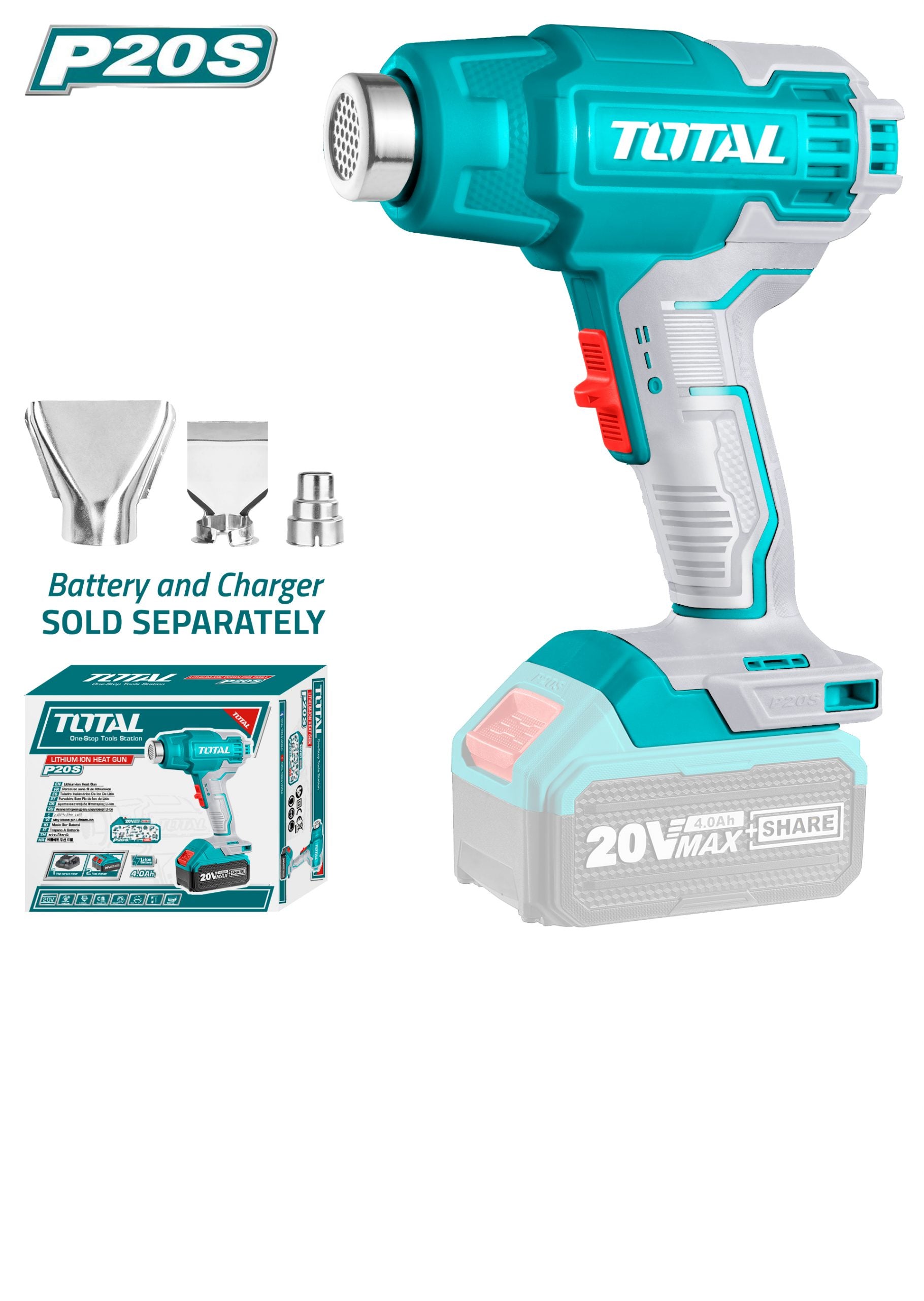 Total Lithium-Ion heat gun 20V TBLI2002