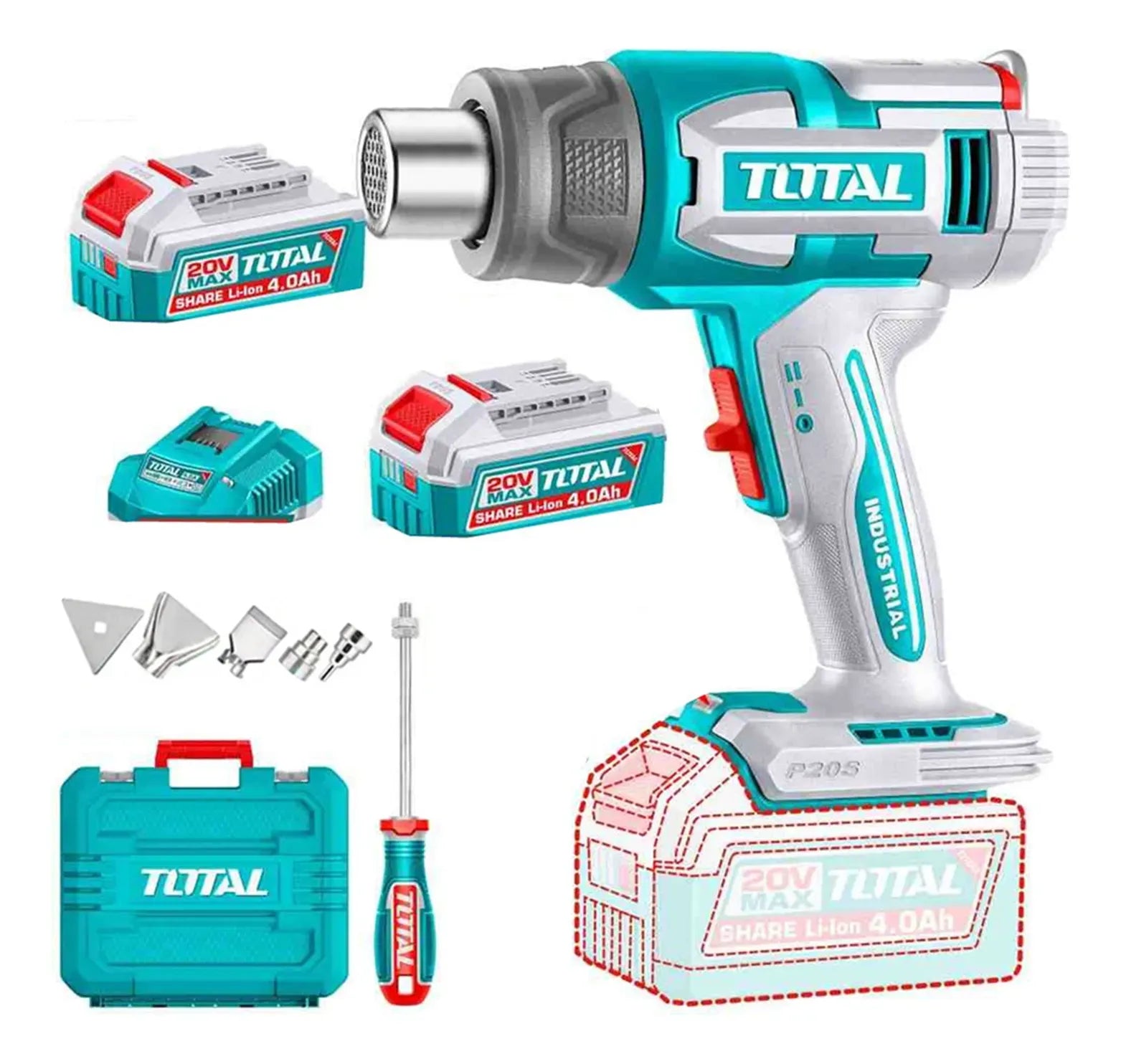 Total Cordless heat gun TBLI20582