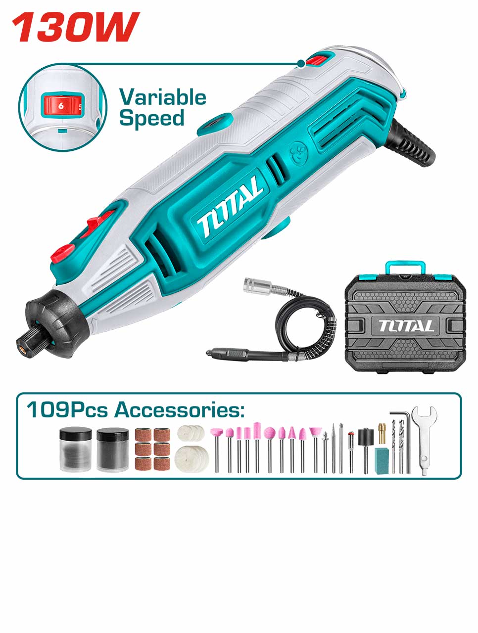 Total Mini grinder 130W TG513326