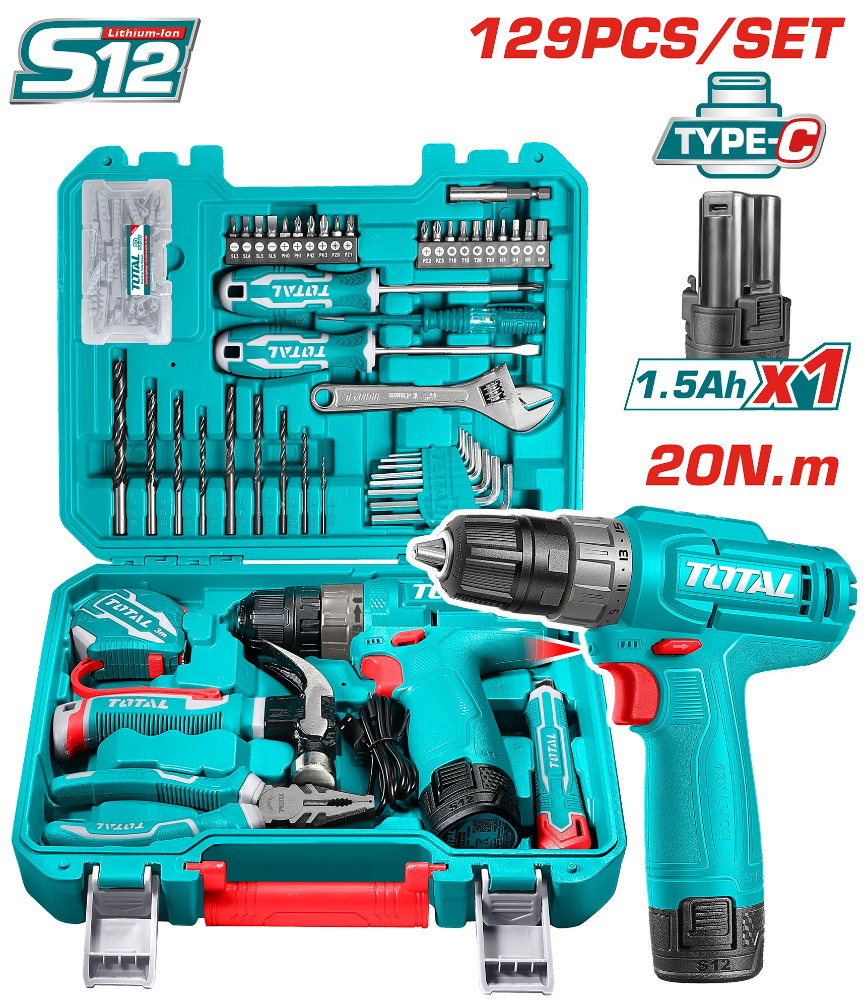 Total 129 Pcs Tools set THKTHP11292