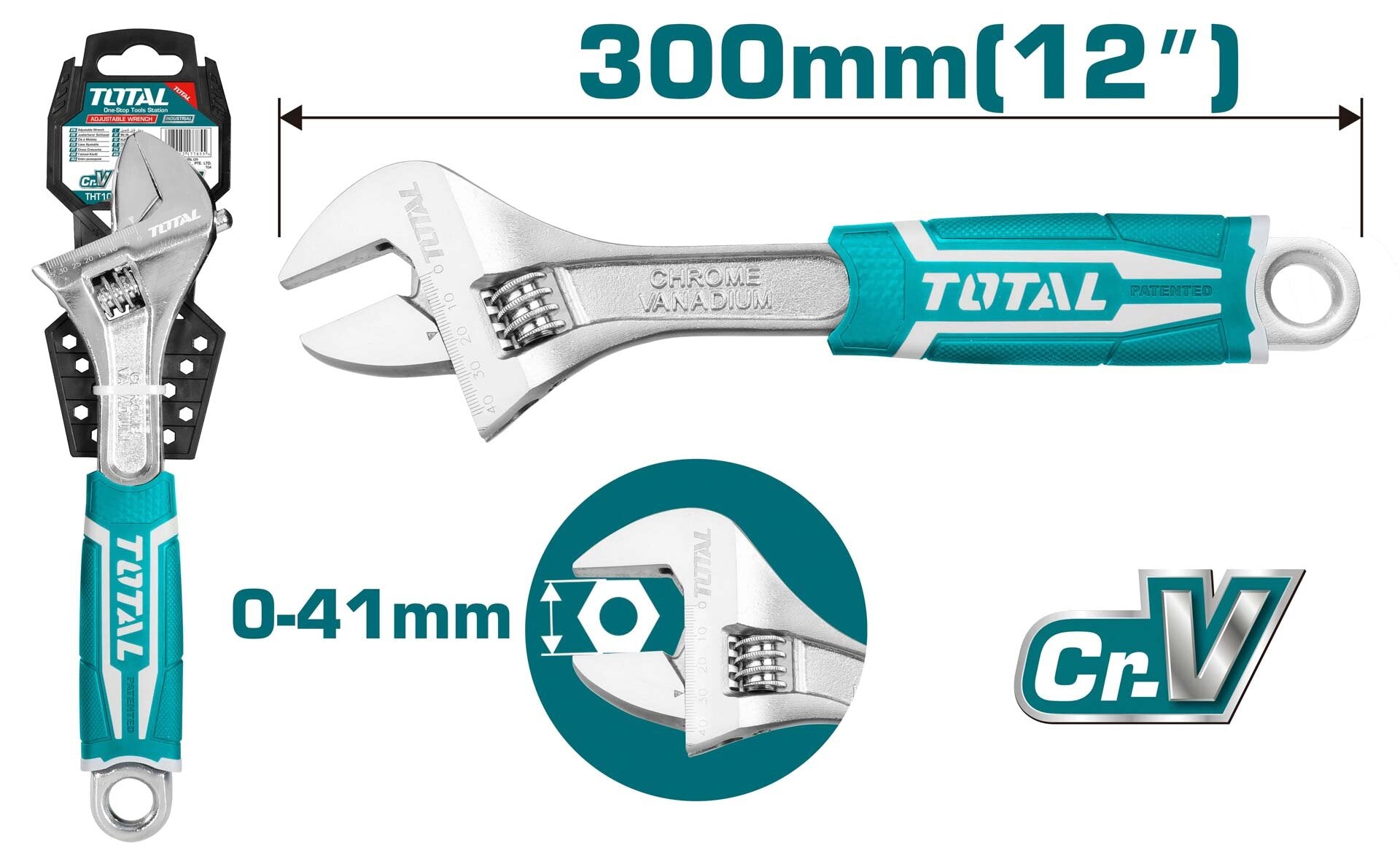 Total Adjustable wrench 12" THT101126