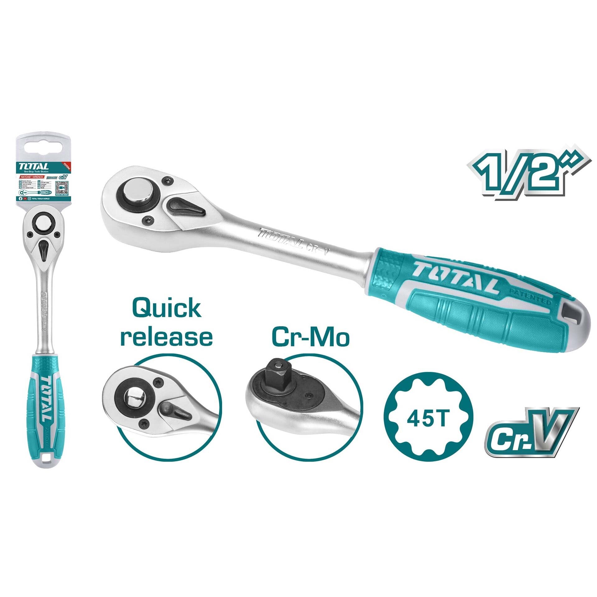 Total 1/2"-ratchet wrench THT106126