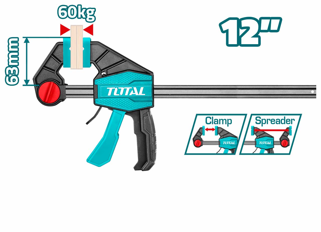 Total Quick bar clamps 63X300mm THT1340602