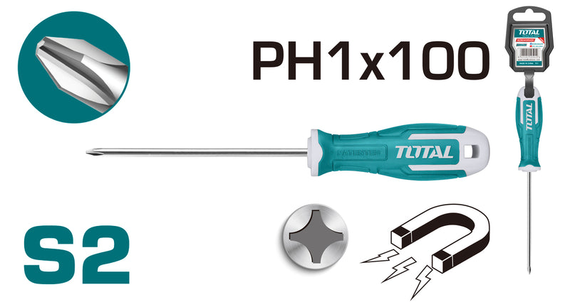 Total Phillips screwdriver PH1 100mm THT26PH1100