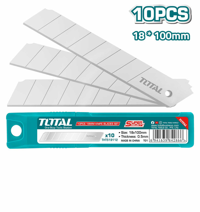 Total 10 Pcs 18mm knife blades set THT519112