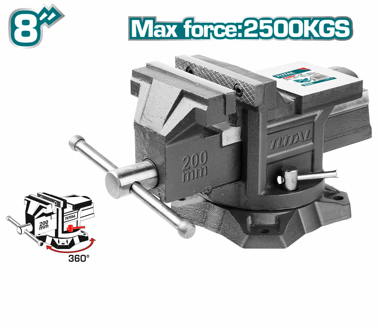 Total Bench vice 8" THT6186