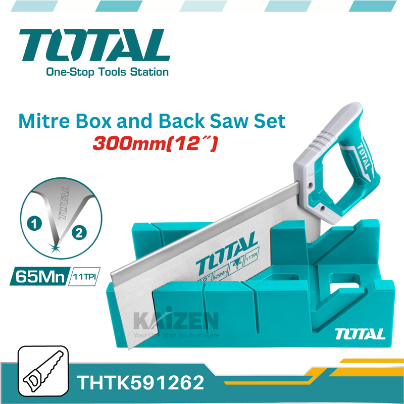 Total Mitre box and back saw set THTK591262