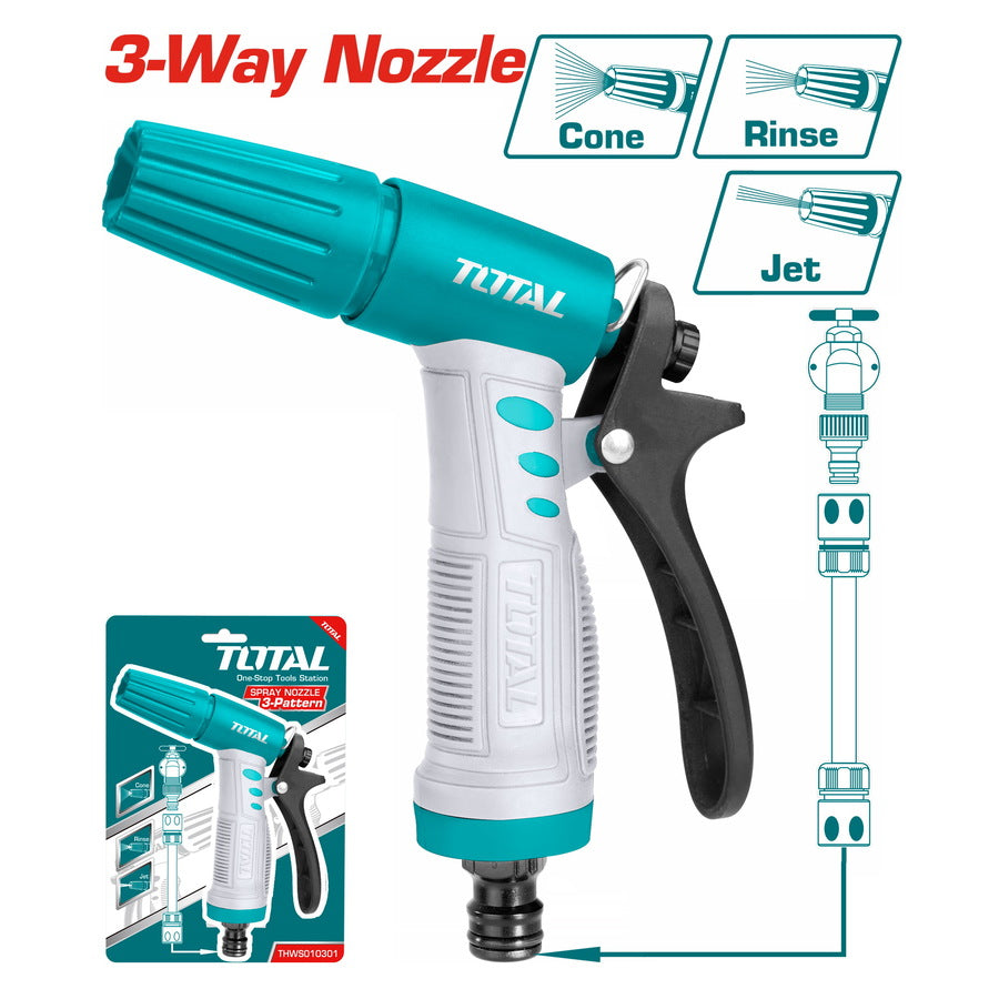 Trigger Nozzle Total Plastic trigger nozzle 3-way THWS010301