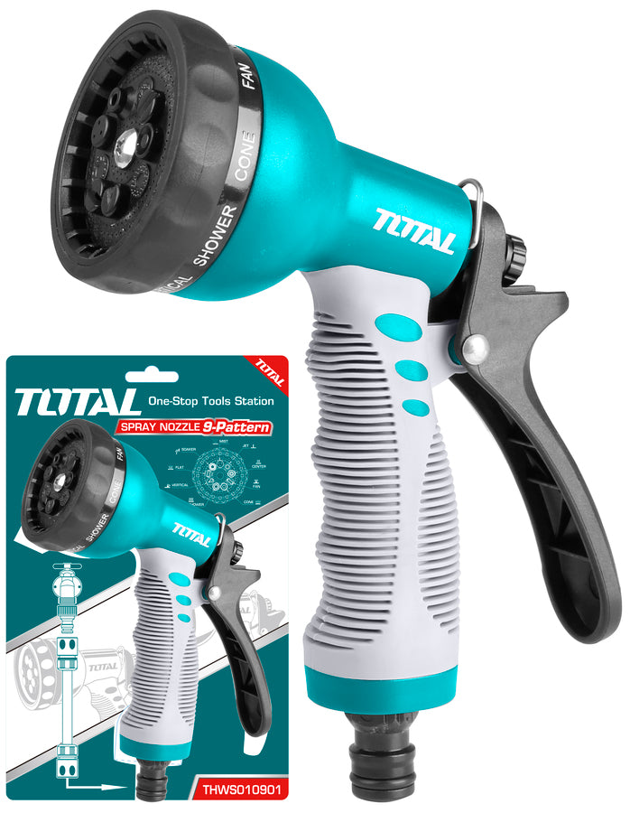 Trigger Nozzle Total Plastic trigger nozzle 9-spray patterns THWS010901