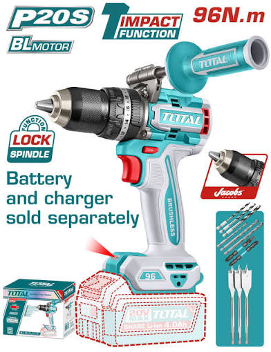 Total Brushless cordless impact drill TIDLI209685