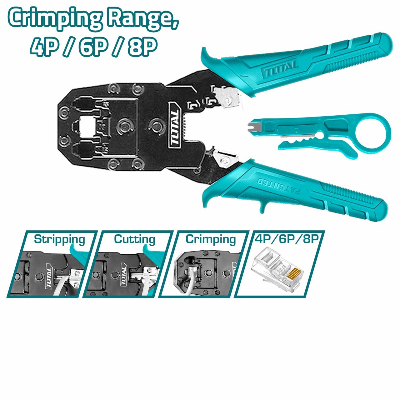 Total Modular plug crimper TMPC4468P