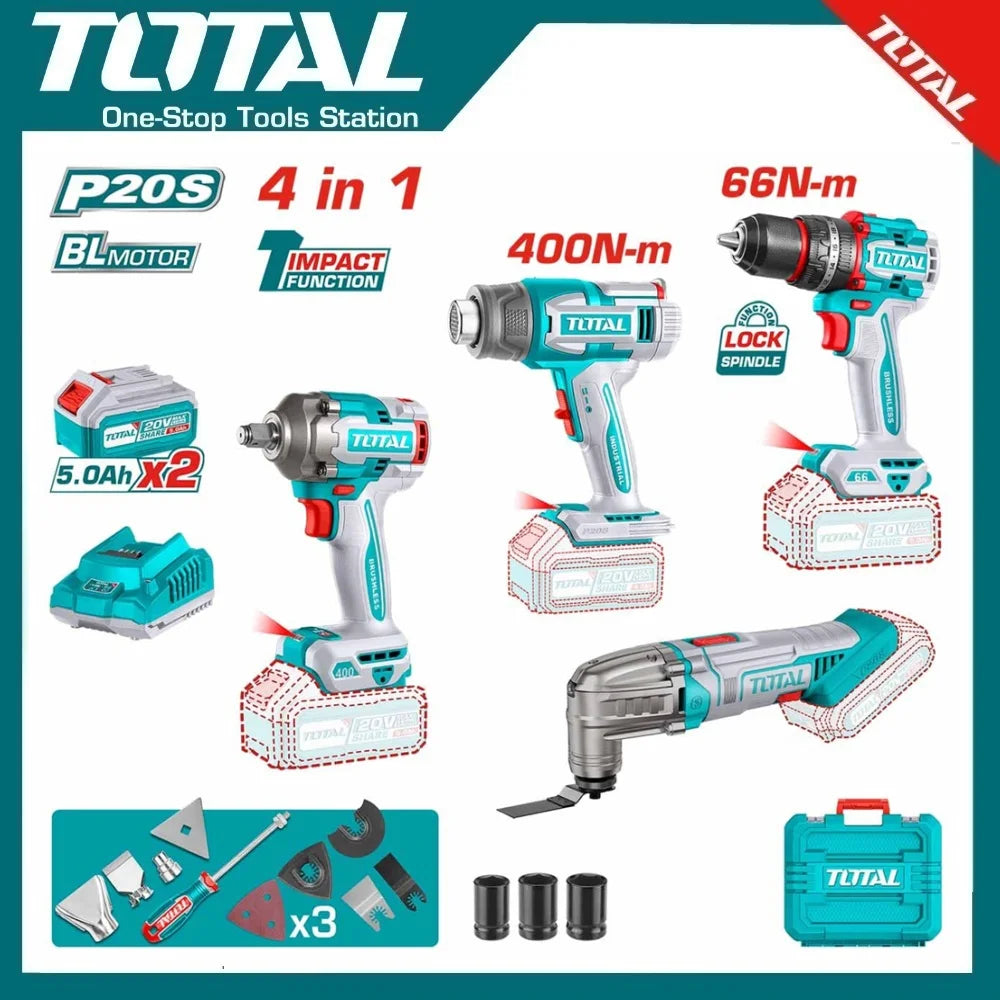 Total Cordless 4 pcs combo kit TOSLI240969