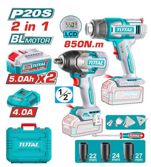 Total Cordless 2 Pcs combo kit TOSLI250983