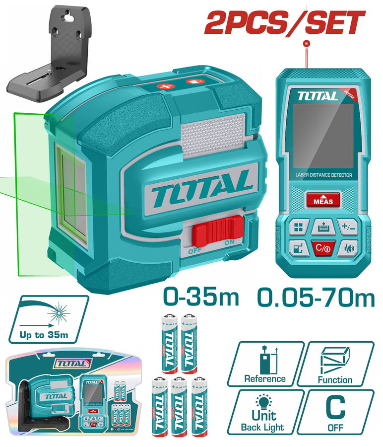 Total Laser level and distance measuring kit TOSLL0401