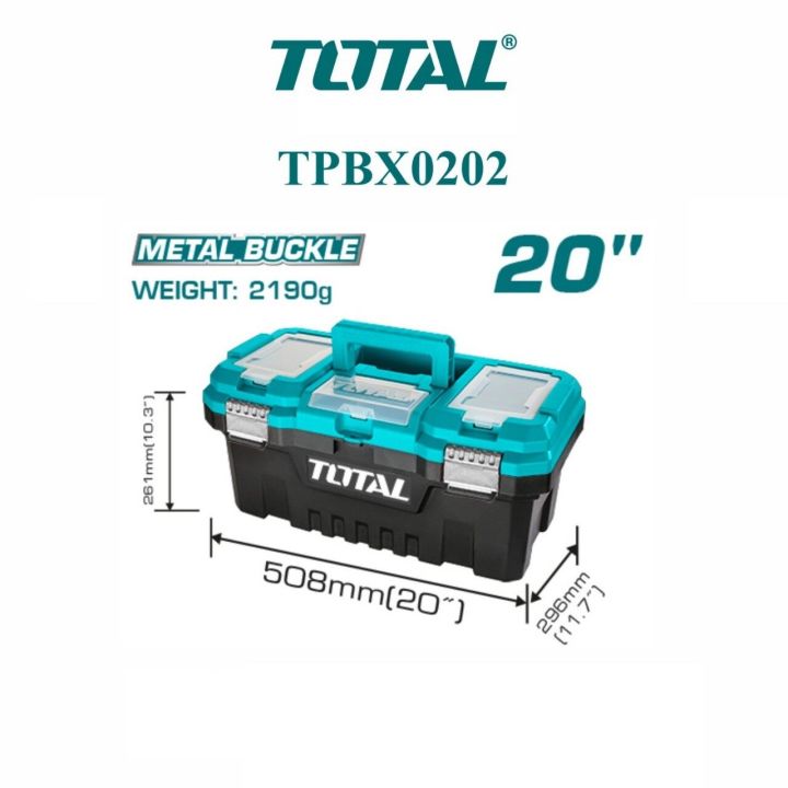 Total Plastic tool box 20" TPBX0202