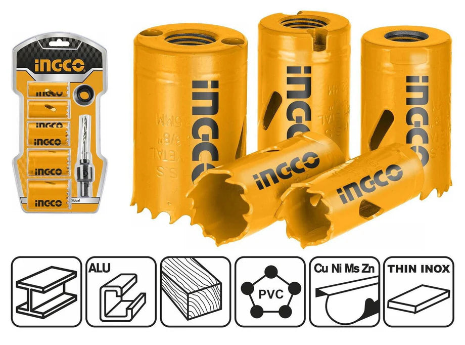 Ingco Bi-metal hole saw set 7pcs AKH0071
