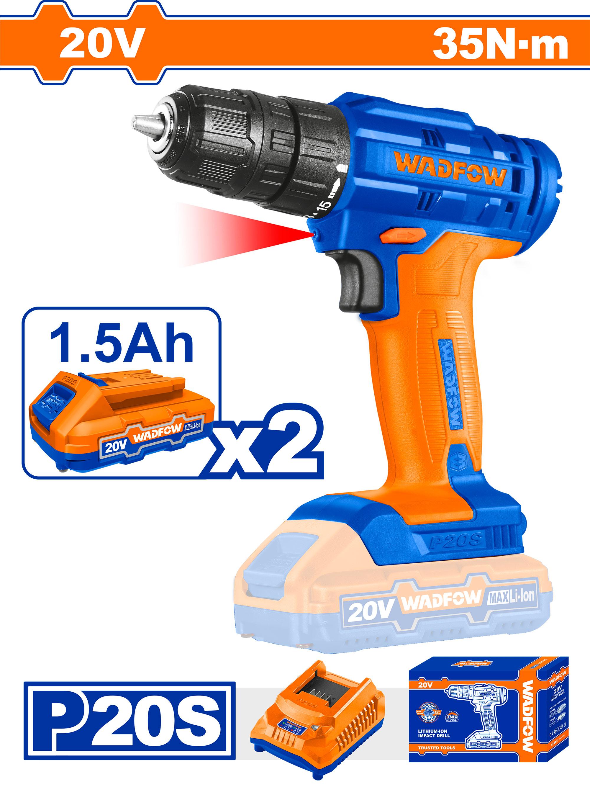 Wadfow Lithium-ion cordless drill WCDP512