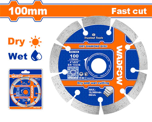 WADFOW Dry diamond disc 100x16mm WDC1K06