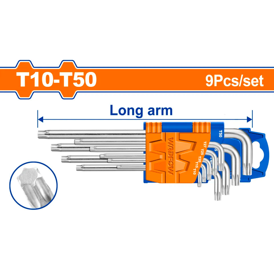 WADFOW 9pcs Torx key Long WHK3291
