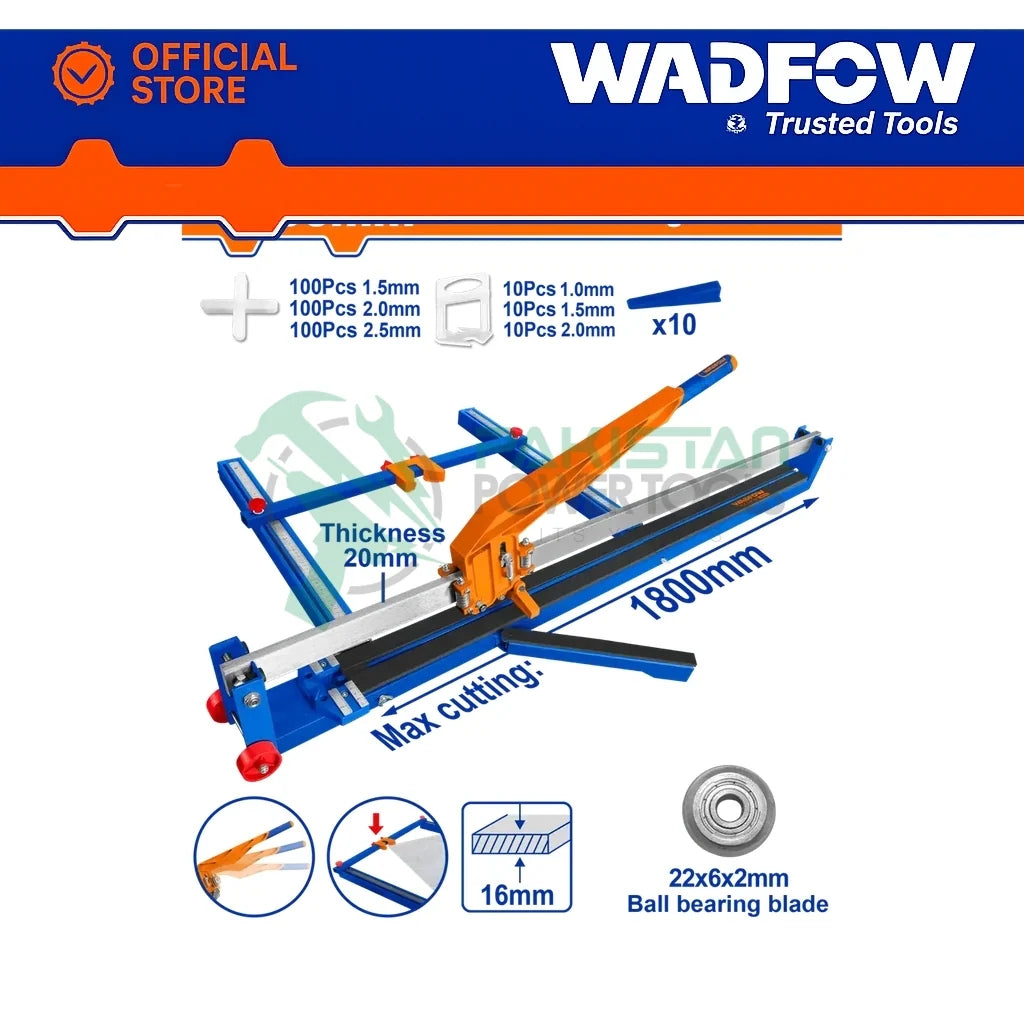 Wadfow Manual Tile Cutter 1800mm WTR1801