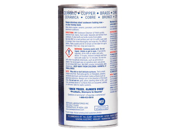 Bar Keepers Friend Cookware Cleanser & Polish Powder 12oz