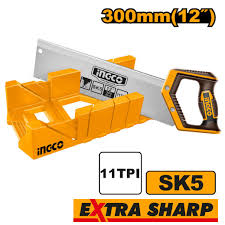 Ingco Mitre box and back saw set 12" HMBSB30062