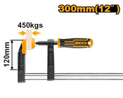 Ingco F clamp with plastic handle 120*300mm HFC021201