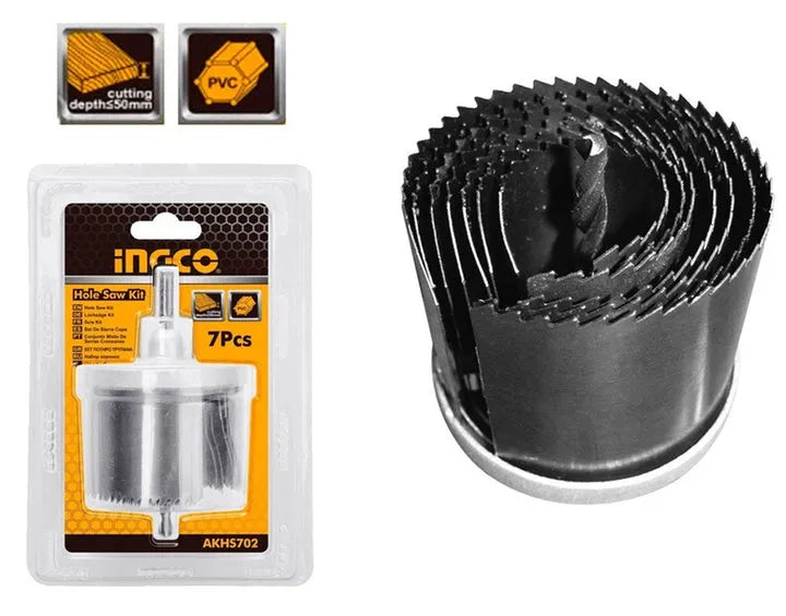 Ingco Hole saw set 7pcs AKHS702