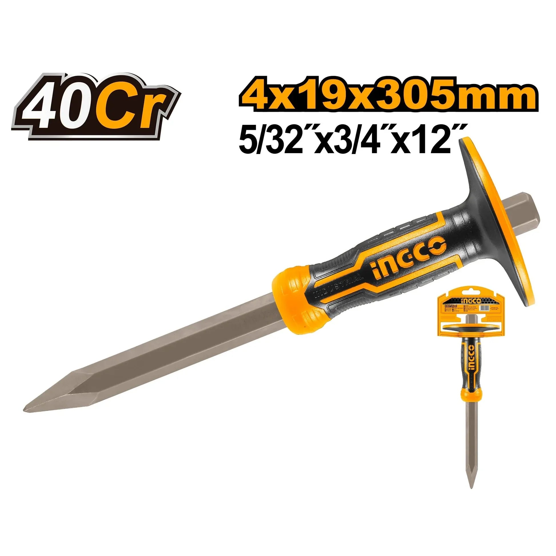 Ingco Concrete chisel 4mm*19mm*305mm  HCC850419