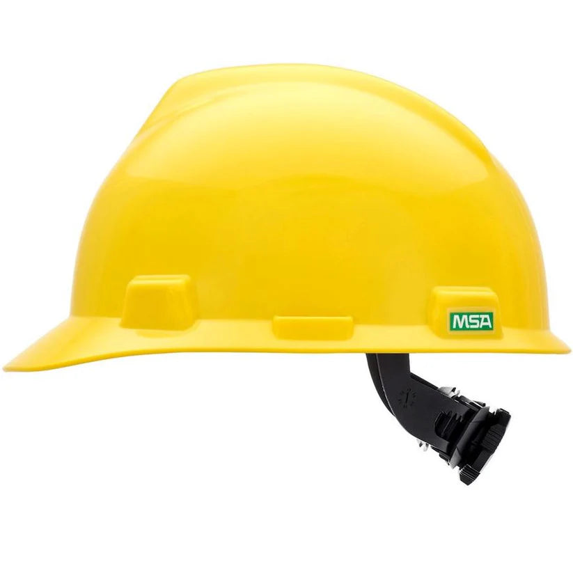 MSA V-Gard Safety Helmet with Wheel Rachet NON Ventilated yellow