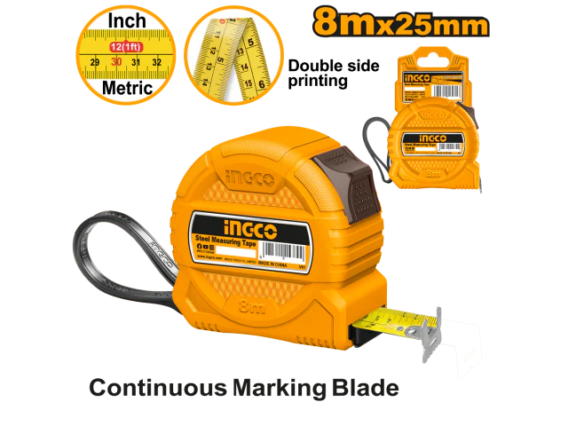 Ingco Steel measuring tape 8*25mm HSMT39825